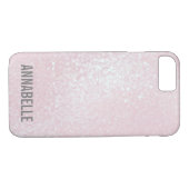 Girly chic glossy licht roze gepersonaliseerd Case-Mate iPhone case (Achterkant (Horizontaal))