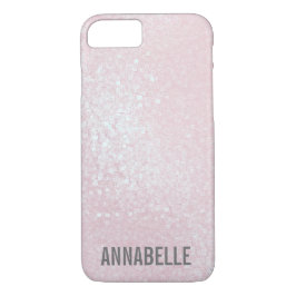 Girly chic glossy licht roze gepersonaliseerd Case-Mate iPhone case