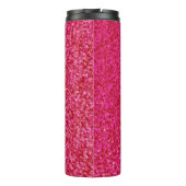 Girly chic glossy shine hot roze gepersonaliseerd thermosbeker (Achterkant)