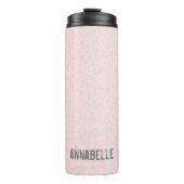Girly chic glossy shine roze gepersonaliseerd thermosbeker (Voorkant)