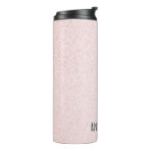 Girly chic glossy shine roze gepersonaliseerd thermosbeker (Gedraaid links)