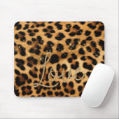Girly Chic Leopard Gold Glitter Liefde Muismat (Met muis)