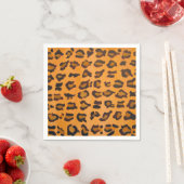 Girly Chic Leopard Print Cocktail Paper Napkins Servetten (Insitu)