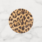 Girly Chic Leopard Print Juichen Gelukkige Verjaar Confetti (Kleine voorkant)