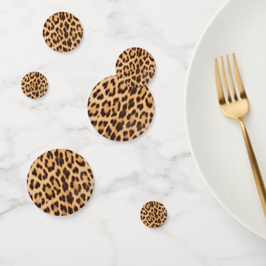 Girly Chic Leopard Print Juichen Gelukkige Verjaar Confetti (Groep)