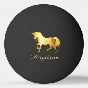 Girly & Chic Luxe Goudkleurige Folie Eenhoring Gep Pingpongbal