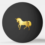 Girly & Chic Luxe Goudkleurige Folie Eenhoring Gep Pingpongbal (Achterkant)