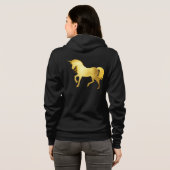 Girly & Chic Luxury Gold Foil Unicorn - Gepersonal Hoodie (Achterkant volledig)