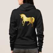 Girly & Chic Luxury Gold Foil Unicorn - Gepersonal Hoodie (Achterkant)