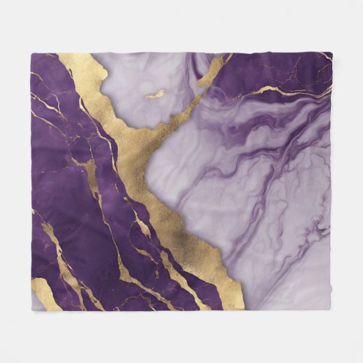Girly Chic Minimalistisch Scandinavisch Paarse Mar Fleece Deken (Voorkant (Horizontaal))