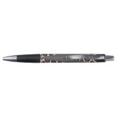 Girly Chic Pink Black Grey Leopard Cheetah Print Pen (Achterkant)