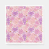 Girly Chic Pink Glitter Rozen Servet (Voorkant)
