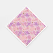 Girly Chic Pink Glitter Rozen Servet (Hoek)
