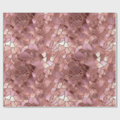 Girly Chic Pink Rose Gold Abstract Cadeaupapier (Vlak)