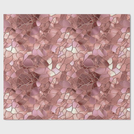 Girly Chic Pink Rose Gold Abstract Cadeaupapier (Vlak)