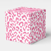 Girly Chic Pink White Leopard Bedankdoosjes (Voorkant Zijde)