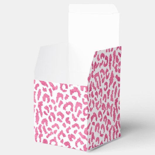 Girly Chic Pink White Leopard Bedankdoosjes (Geopend)