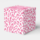 Girly Chic Pink White Leopard Bedankdoosjes (Achterkant)