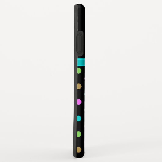 Girly Chic Polka Dots Monogram Case-Mate iPhone Case (Achterkant/rechts)