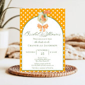 Girly Chic Polka Dots Sinaasappel Bubbly Vrijgezel Kaart