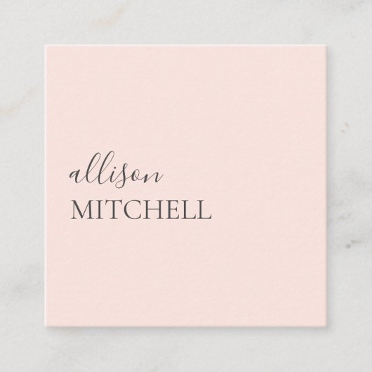 Girly Chic Professional Square Visitekaartje (Voorkant)