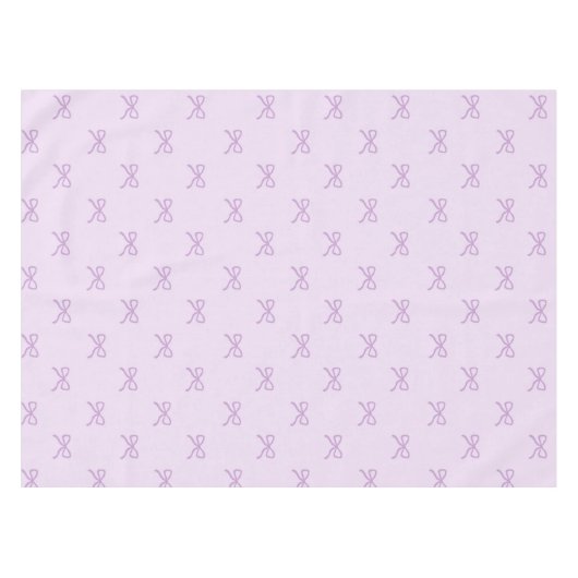 Girly Chic Purple Bow Pattern Spring & Summer  Tafelkleed (Voorkant (Horizontaal))