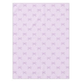 Girly Chic Purple Bow Pattern Spring & Summer  Tafelkleed (Voorkant)