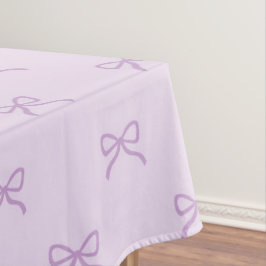 Girly Chic Purple Bow Pattern Spring & Summer  Tafelkleed