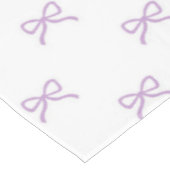 Girly Chic Purple Bow Pattern Spring & Summer  Tafelkleed (Gekanteld)