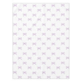 Girly Chic Purple Bow Pattern Spring & Summer  Tafelkleed (Voorkant)