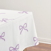 Girly Chic Purple Bow Pattern Spring & Summer  Tafelkleed (Voorbeeld)