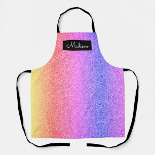 Girly Chic Rainbow Glitter Sparkle Personalized Schort