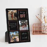 Girly Chic Roos Gold Black BFF Besties 3 Foto Fotoplaat<br><div class="desc">Girly Chic Roos Gold Black BFF Besties 3 Fotoplaque</div>