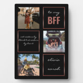 Girly Chic Roos Gold Black BFF Besties 3 Foto Fotoplaat (voorkant)