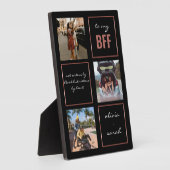 Girly Chic Roos Gold Black BFF Besties 3 Foto Fotoplaat (Zijkant)