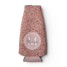 Girly Chic Roos Gold Glitter Monogram Gepersonalis