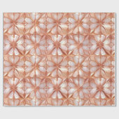 Girly Chic Roos Gold Pearl Abstract Flowers Cadeaupapier (Vlak)