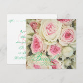 girly chic roze Rose Floral Vrijgezellenfeest Kaart (Voorkant / Achterkant)