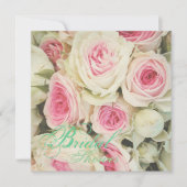 girly chic roze Rose Floral Vrijgezellenfeest Kaart (Voorkant)