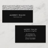 Girly Chic Silver glitter luxe professional Visitekaartje (Voorkant / Achterkant)