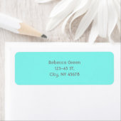 Girly chic turquoise aqua Robins Egg Blue Etiket (Insitu)