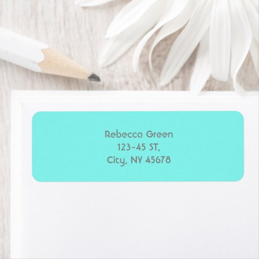 Girly chic turquoise aqua Robins Egg Blue Etiket (Insitu)