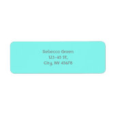 Girly chic turquoise aqua Robins Egg Blue Etiket (Voorkant)