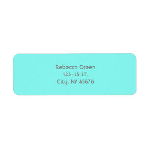 Girly chic turquoise aqua Robins Egg Blue Etiket