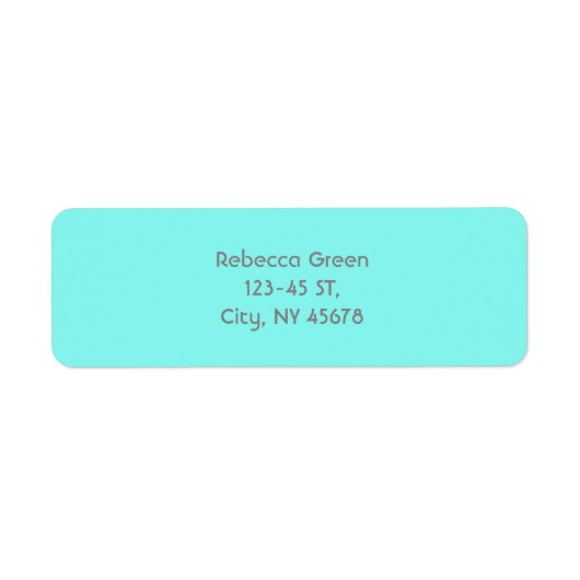 Girly chic turquoise aqua Robins Egg Blue Etiket (Voorkant)