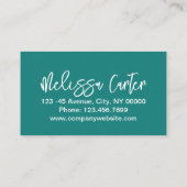 Girly Chic Typografie Beauty Make-up Artiest Lashe Visitekaartje (Achterkant)