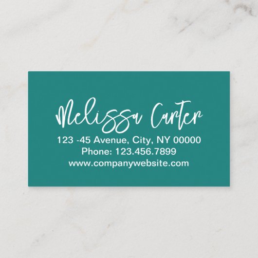 Girly Chic Typografie Beauty Make-up Artiest Lashe Visitekaartje (Achterkant)