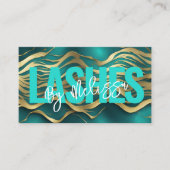 Girly Chic Typografie Beauty Make-up Artiest Lashe Visitekaartje (Voorkant)