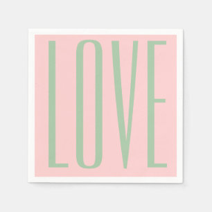 girly chic Valentijnsdag LOVE blush roze Servet
