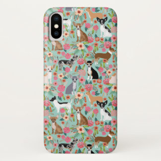 Girly Chihuahua Floral Pattern Case-Mate iPhone Case